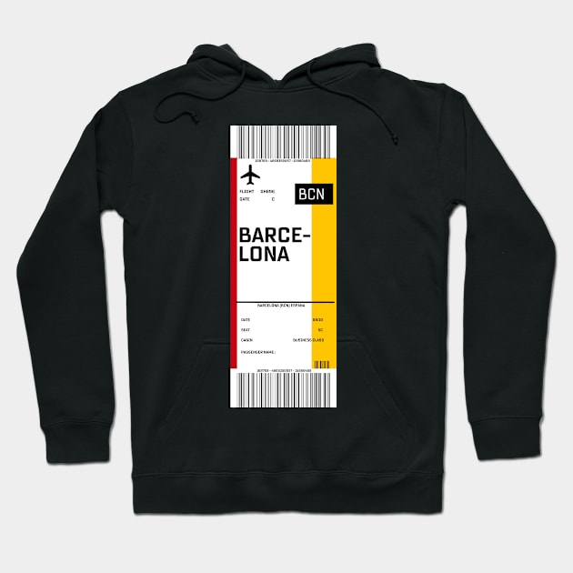 Boarding pass for Barcelona Hoodie by ghjura